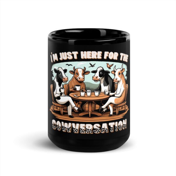 Cowversation Black Mug - Image 6