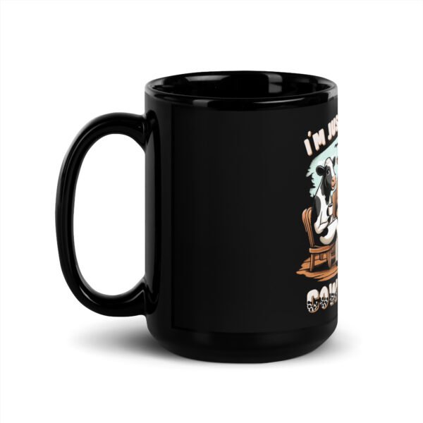 Cowversation Black Mug - Image 4
