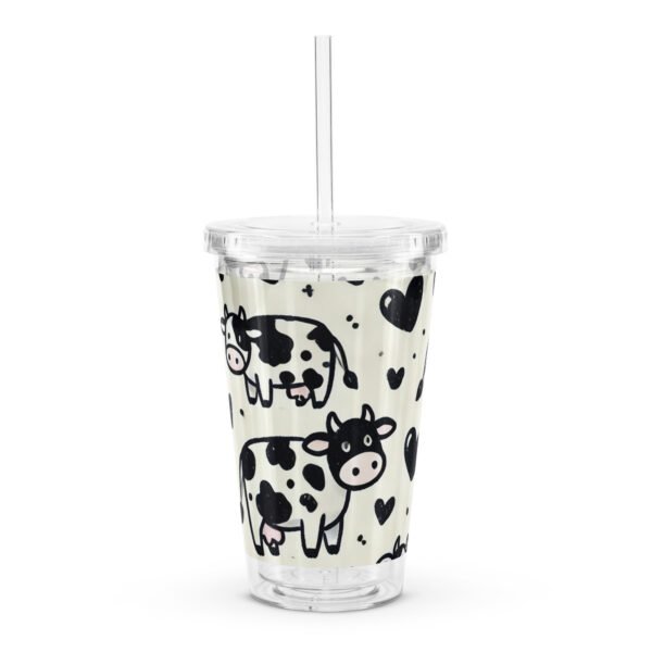 Cow Love Clear plastic tumbler