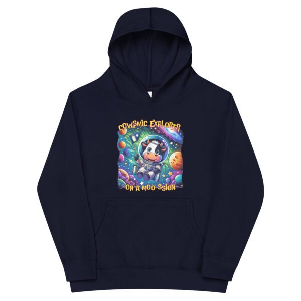 Cowsmic Explorer Kids hoodie - Image 3