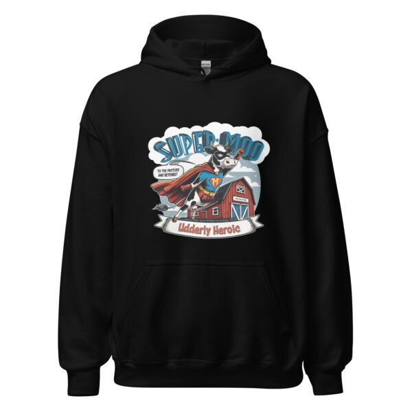 Super Moo Unisex Hoodie - Image 2