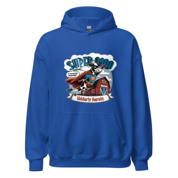 Super Moo Unisex Hoodie - Image 5