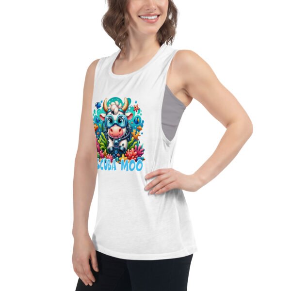 Scuba Moo Ladies’ Muscle Tank - Image 10