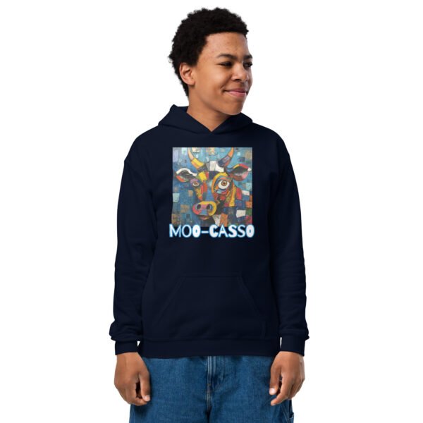 Moo-casso Youth hoodie - Image 3