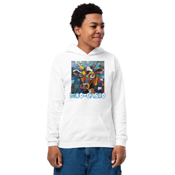 Moo-casso Youth hoodie - Image 4
